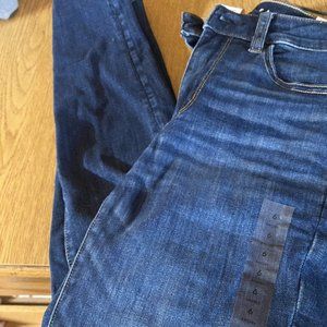 NWT American Eagle Sz 6 Short 6S Hi-Rise Jeggings Next Level Stretch Dark Wash